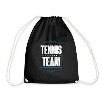 Tennis Team - Turnbeutel - Schwarz - Vorne