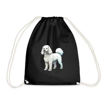 Caniche Chien - Sac de sport léger - noir - Devant