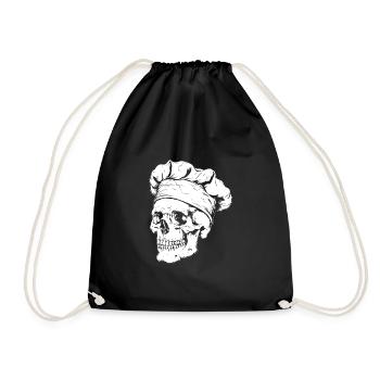 Crâne de chef - Sac de sport léger - noir - Devant