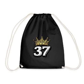 37 Nombre Couronne - Sac de sport léger - noir - Devant