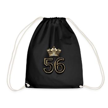 56 Number Krone - Drawstring Bag - black - Front