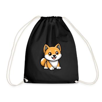 Akita Inu Chien Mignon - Sac de sport léger - noir - Devant