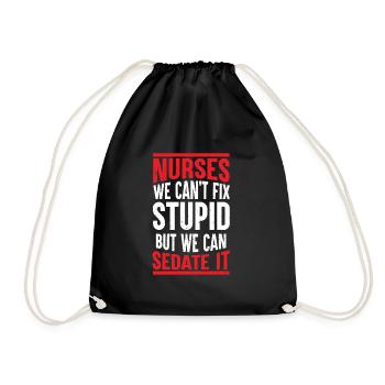 Chemise d'infirmière drôle disant anesthésie - Sac de sport léger - noir - Devant