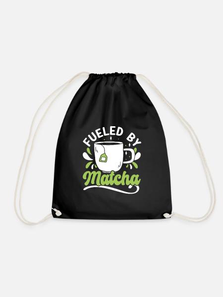 Matcha Tee Liebhaber Matcha Sprüche Tee Zeit - Turnbeutel - Schwarz