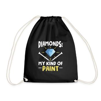 Diamond Painting Hobbyist Artist Diamond Painter - Drawstring Bag - black - Front