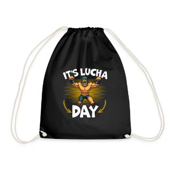 Lucha Libre Wrestler Mexican Wrestling Luchador - Turnbeutel - Schwarz - Vorne