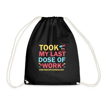 Pharmacien à la retraite, Pharmacie à la retraite - Sac de sport léger - noir - Devant