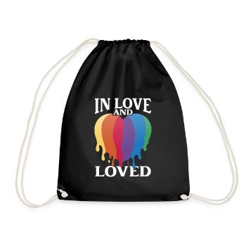 Valentine's Day Gift Wife Girlfriend February 14 - Drawstring Bag - black - Front