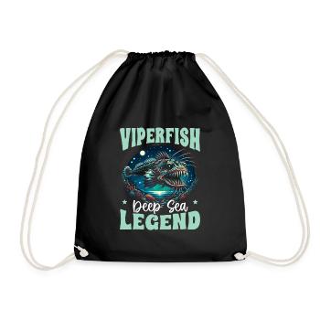 Effrayant, Mer profonde, Vipère, Pêcheur, Biologiste marin - Sac de sport léger - noir - Devant