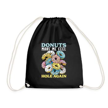 Nationaler Donut-tag, Donut-liebhaber, - Turnbeutel - Schwarz - Vorne