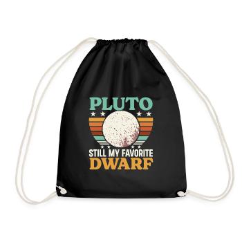 Pluto, planet, astronomy, space astronomer, astronaut - Drawstring Bag - black - Front