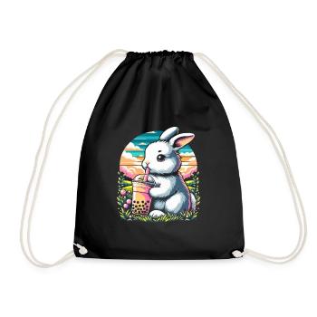 Funny Boba Tea Lover Bubble Tea Drink - Drawstring Bag - black - Front