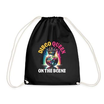 Fête disco, fête de la musique disco des années 90 - Sac de sport léger - noir - Devant