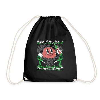 Mental Health Awareness - Drawstring Bag - black - Front