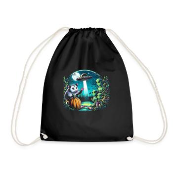 Funny possum wildlife animal lover garbage cat - Drawstring Bag - black - Front