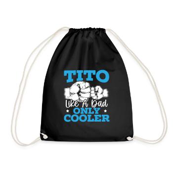 Funny Filipino uncle of Tito, Best - Drawstring Bag - black - Front