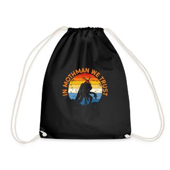 Mothman Lover Mythical Creature Cryptozoology - Drawstring Bag - black - Front