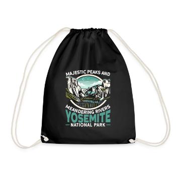 Yosemite National Park Outdoor Tours USA America - Drawstring Bag - black - Front