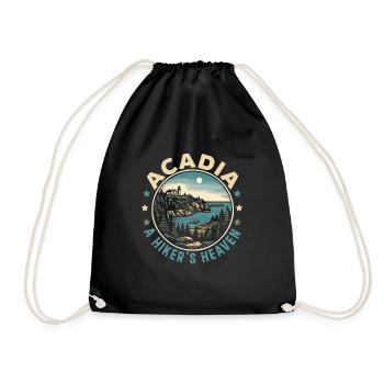 Acadia National Park Outdoor Tours USA America - Drawstring Bag - black - Front