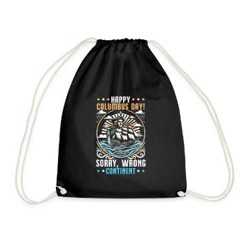 Columbus Day America 1492 Usa Discovery - Drawstring Bag - black - Front