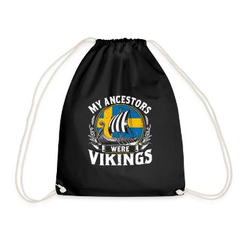 Nordic Viking culture Nordic mythology - Drawstring Bag - black - Front