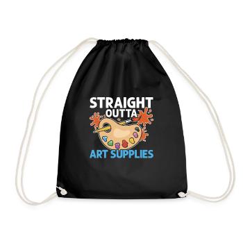 Kunststudent Künstlerisch Kunst - Turnbeutel - Schwarz - Vorne