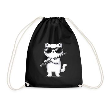 Flûtiste, flûtiste, musicien, bois, comédie musicale - Sac de sport léger - noir - Devant