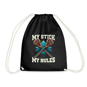 Lacrosse Player Lax Coach Sport Lacrosse Goalie - Drawstring Bag - black - Front