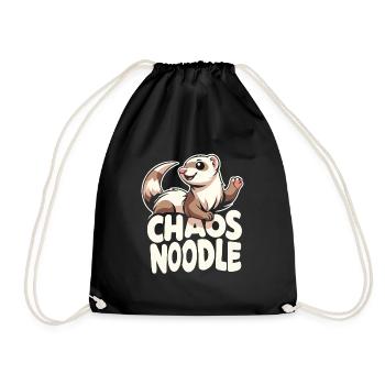 Drôle d’amant furet belette mammifère animal - Sac de sport léger - noir - Devant