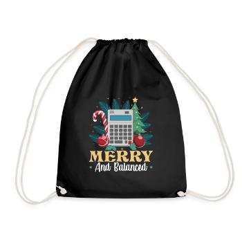 Comptable drôle Père Noël Contrôleur - Sac de sport léger - noir - Devant