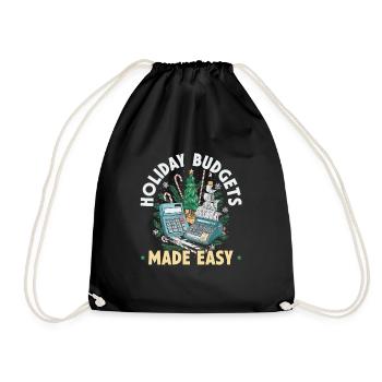 Père Noël comptable de Noël drôle - Sac de sport léger - noir - Devant