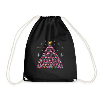 Drôle Noël nain de jardin Père Noël - Sac de sport léger - noir - Devant