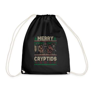 Drôle de Noël bigfoot père noël - Sac de sport léger - noir - Devant