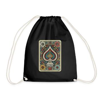 Jeu de cartes de poker amusant - Sac de sport léger - noir - Devant