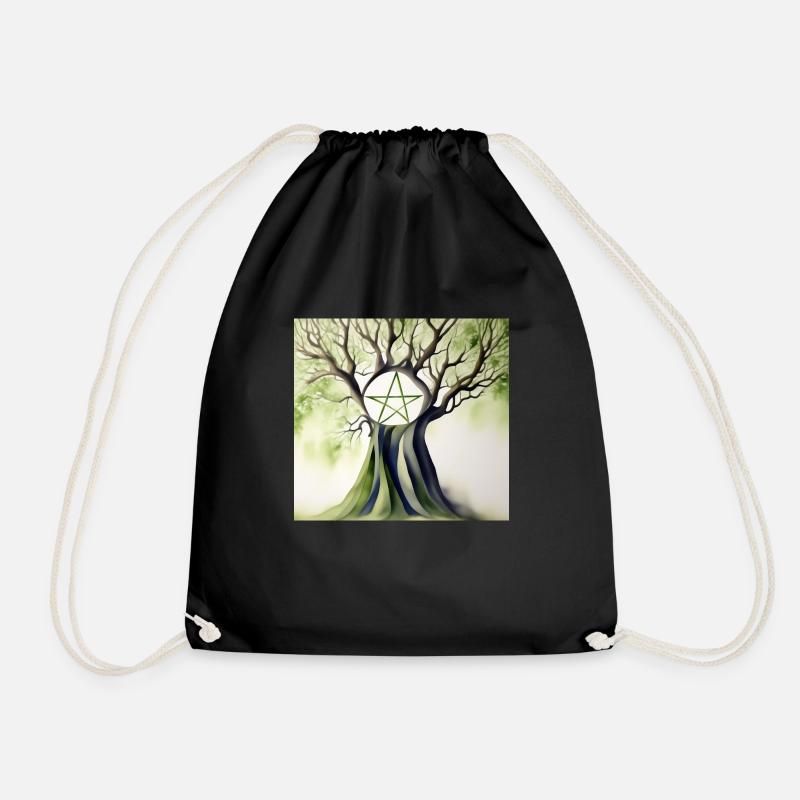 sketch to image 20241129 193209 - Drawstring Bag - black