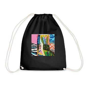 1000038773 - Drawstring Bag - black - Front