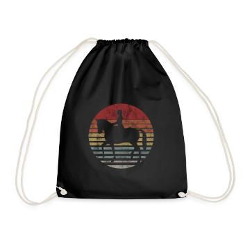Dressage Cavalier de dressage Cheval d’équitation - Sac de sport léger - noir - Devant