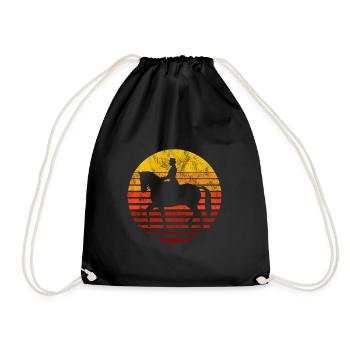 Dressage Cavalier de dressage Cheval d’équitation - Sac de sport léger - noir - Devant