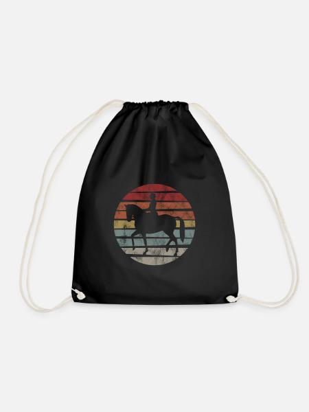 Dressur Dressurreiten Dressurreiter Reiten Pferd - Turnbeutel - Schwarz