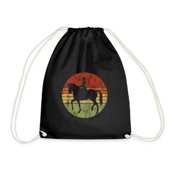 Dressage Cavalier de dressage Cheval d’équitation - Sac de sport léger - noir - Devant