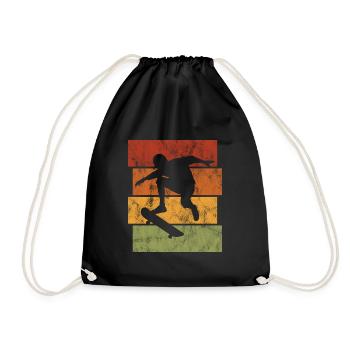 Skateboarder Skateboard Skater Skate Skateing - Sac de sport léger - noir - Devant