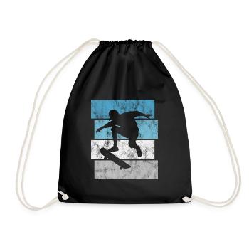 Skateboarder Skateboard Skater Skate Skateing - Sac de sport léger - noir - Devant