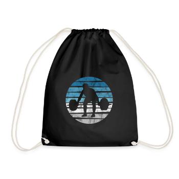 Musculation Bodybuilder GYM Fitnessstudio Retro - Sac de sport léger - noir - Devant