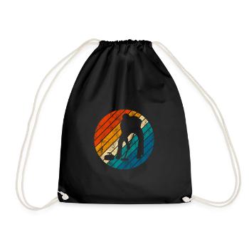 Curling sur glace Curling Retro Cadeau - Sac de sport léger - noir - Devant