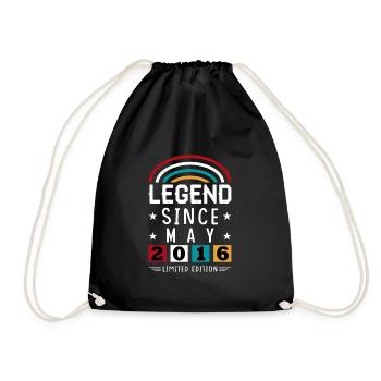 2016 Legend Since Birthday Gift May - Drawstring Bag - black - Front