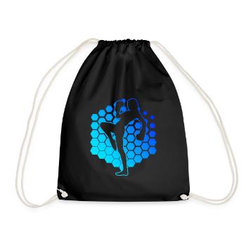 Kickboxing féminin Kickboxer Kickboxing masculin - Sac de sport léger - noir - Devant