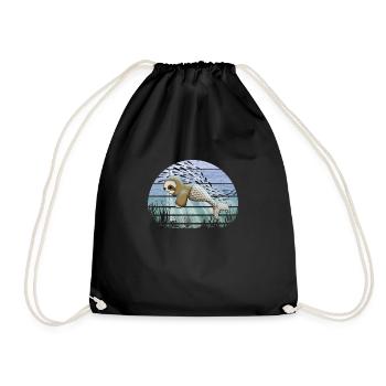 Fantasy Underwater Kawaii Sloth Mermaid - Drawstring Bag - black - Front
