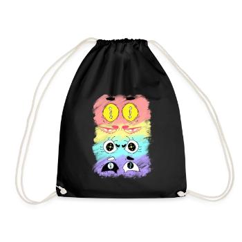 Quatre yeux d’anime, Art de la culture japonaise, Yeux esthétiques - Sac de sport léger - noir - Devant