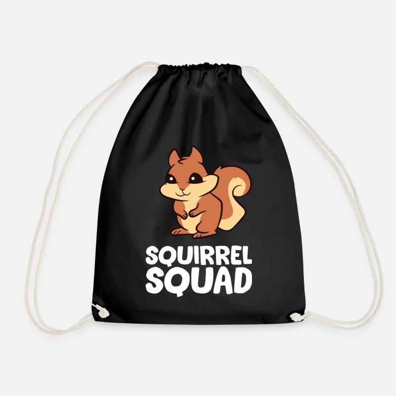 Eichhörnchen - Squirrel Squad - Turnbeutel - Schwarz