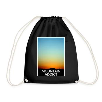mountain, freedom, walking, alps, sport, nature - Drawstring Bag - black - Front
